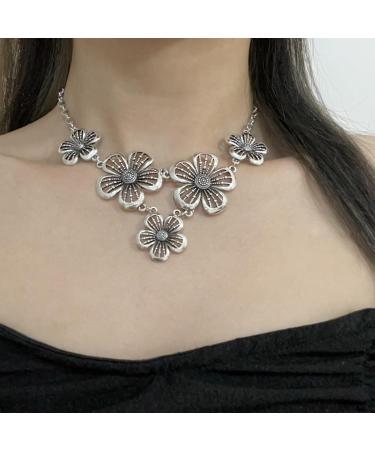 Oralgo's Striking Bohemian Flower Trailer Necklace - Unique Choker & Patchwork Collarbone Chain for Everyday Use - Buy Online on GoSupps.com