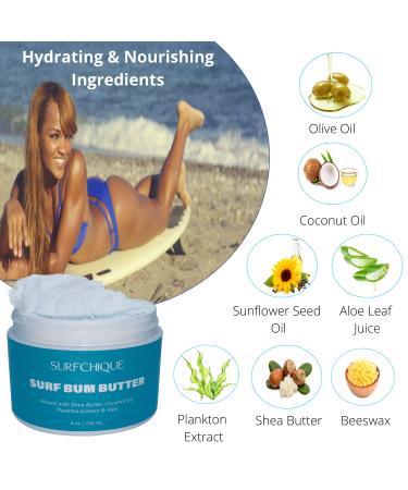Surf Bum Whipped Body Butter - Tropical Coconut Vanilla Mango & Papaya | 8 oz | Moisturizing Skincare for All Skin Types - Buy Online on GoSupps.com