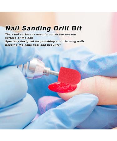 Nail Art Sanding Cap Set - Manicure Pedicure Tool for Home Salon (Red) - 16 x 25mm - Buy Online on GoSupps.com