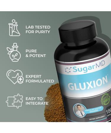 SugarMD GLUXION 3X Strength Formula | Advanced Botanical & Nutrient Blend for Spike Control| Vegan Non-GMO 180 Capsules - Buy Online on GoSupps.com