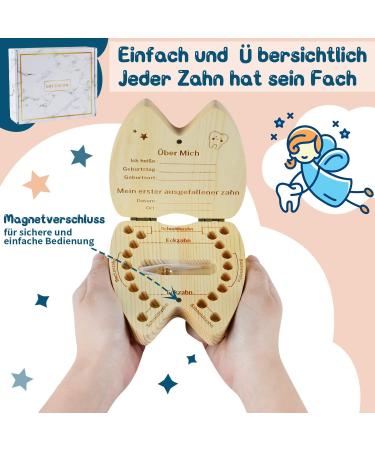 Victer Tooth Fairy Coins & Personalized Milk Tooth Box Set - 10 Goldtaler & 1 Custom Tooth Box | Perfect Tooth Fairy Gifts for Kids - Buy Online on GoSupps.com