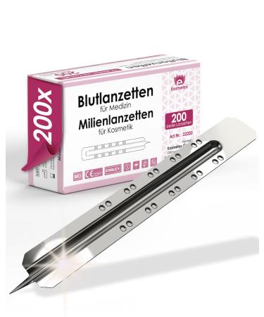 200 x Milia Lancets Lancets Sterile Pointed Kosmetex Blood Lancets Disposable Lanterns - Buy Online on GoSupps.com