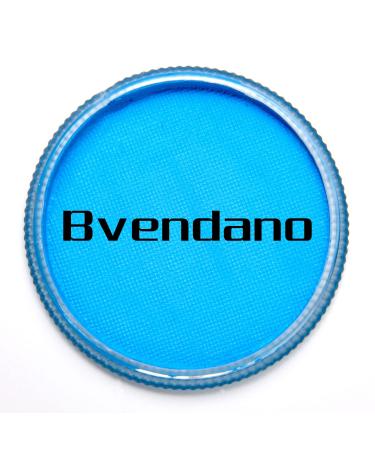 BVENDANO 30g Professional Face Paint Water Based Single Color Cake Makeup Body Paint for Adults, Kids, SFX (Aqua Blue)