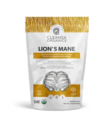 Organic Lions Mushroom Extract With Immunomodulating Properties & Antioxidants - 60 Servings - Made with USDA Organic Mushrooms Powder