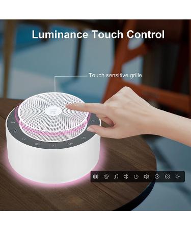 White Noise Machine with 30 High Fidelity Soundtracks, 7 Night Light Colors - Timer, Memory, Touch Controls - Plug-in Sound Machine for Baby & Adults - Buy Online on GoSupps.com