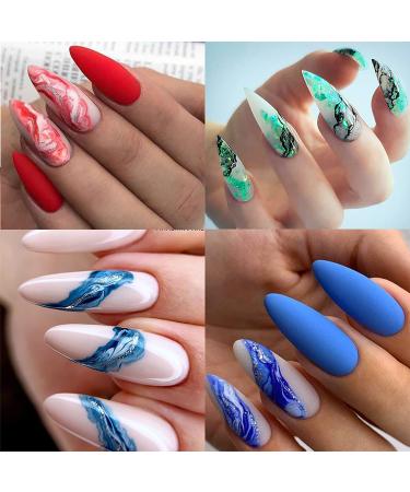 French Marble Striped Nail Art Stamping Plates Set - 3 Pcs Stainless Steel Stencils - Buy Online on GoSupps.com