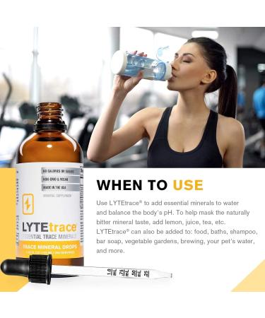 LyteTrace Trace Mineral Drops 100ml x 200 Servings - Ionic Sodium-Free Concentrate for pH Balance - Non-GMO, Vegan, Kosher, Keto Friendly - Buy Online on GoSupps.com