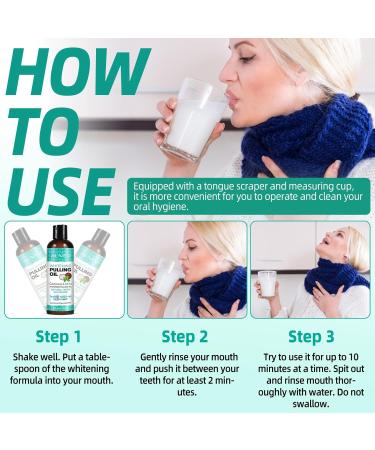 Natural Coconut & Mint Oil Mouthwash Pull - Fresh Breath & Healthier Teeth (8 fl. Oz) - Buy Online on GoSupps.com