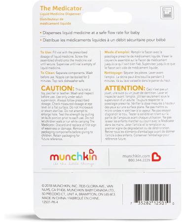 Munchkin Inc. Medicator Liquid Medicine Dispenser 0 Months+ - 1 Pack (Color May Vary) | Easy Baby Medication Administration - Buy Online on GoSupps.com