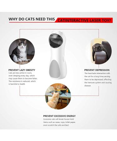 Cat Laser Toy Automatic Interactive Laser Cat Toys Rotating Catch Training Placing High 5 Random Pattern Automatic On/Off and Silent 3 Speed Modes USB Charging Cable/Battery Powered - Buy Online on GoSupps.com