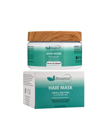 Rosamix Professional Hair Mask 8.45 fl.oz - For All Hair Types - SLS & Paraben Free - Deep Conditioning and Nourishing Hair Treatment