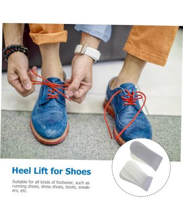 FRCOLOR Height Increasing Insoles - 2 Pairs of Cotton Shoe Inserts for Men & Women - Grey Heel Lift Insoles for Winter Shoes 12.3x6.8CM - Buy Online on GoSupps.com