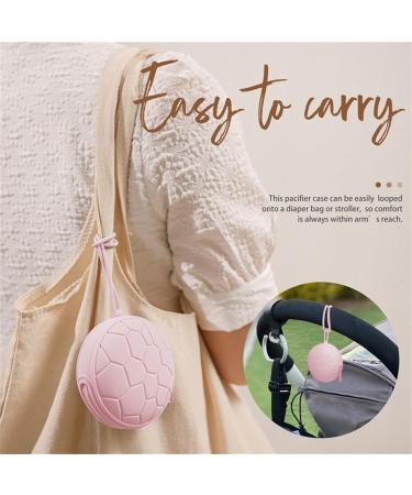 Appoo Silicone Pacifier Cover for Toddlers | Portable Zipper Case & Lanyard - Pink Travel Accessory for Strollers & Diaper Bags - Buy Online on GoSupps.com