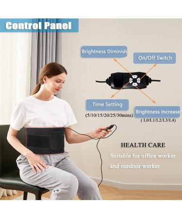 Infrared Red Light Therapy Belt for Body Pain Relief - Wearable Deep Therapy Wrap with Timer for Women - Best Gift (Black) - Buy Online on GoSupps.com