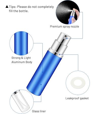 BELEVO Travel Perfume Atomiser Bottle Refillable 3 Pieces Portable Aftershave Travel Bottles 5ml Mini Atomiser Perfume Spray Bottle Travel Must Haves Small Perfume Refill Bottle for Pocket Handbag - Buy Online on GoSupps.com