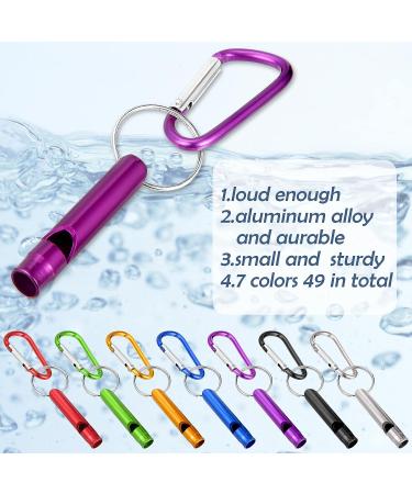 Aluminum Safety Whistle with Lanyard - Loud Double-Tube Survival Whistle for Outdoor Activities - 10 Pack Multicolor Whistles - Buy Online on GoSupps.com