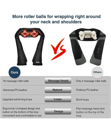 Aront Neck Massage Device with Heat - 3D Shiatsu Deep Tissue Relief for Neck Back Shoulders Legs & Feet - Buy Online on GoSupps.com