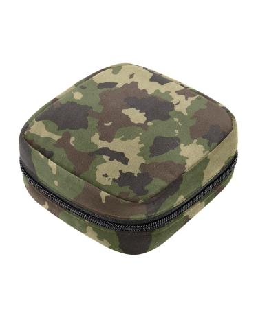 Guantierendiy Sanitary Napkin Storage Bag Green Camouflage Pattern Menstrual Cup Pouch Nursing Pad Holder Tampon Bags Feminine Product Pouches Portable Period Kit Bag Color 5