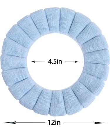Zhi Kexin 4pcs Bathroom Soft Toilet Seat Cover Pads - Thicker, Warmer, Washable, Stretchable - Easy Installation Cushion Lid Covers in Grey, Green, Pink, Blue - Buy Online on GoSupps.com