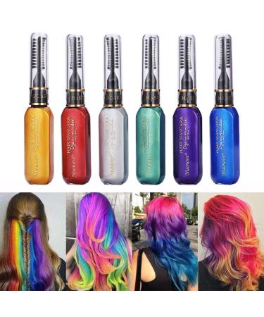 Haircover Temporary Hair Color - Non-Toxic Kamm Dye Touchup Mascara | 6 Festive Shades for Christmas Halloween & Parties - Buy Online on GoSupps.com