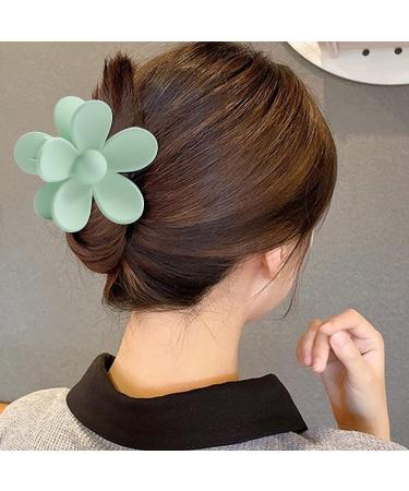 6PCS Large Flower Hair Clips for Thick & Thin Hair - Non-slip Strong Hold, Cute Mint Green Hair Accessories for Women & Girls - Buy Online on GoSupps.com