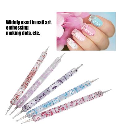 5-Piece Nail Art Dotting Tools Set - DIY Nail Dotting Pens for Home & Salon Manicure - Buy Online on GoSupps.com