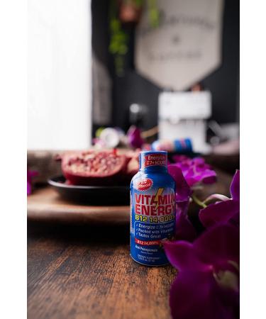 Vitamin Energy B12 Shots Acai Pomegranate Flavor - 12 Pack, 1.93 Fl Oz Each - Up to 7 Hours of Energy - Buy Online on GoSupps.com