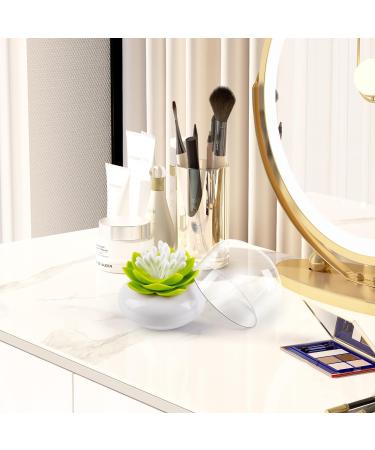 Eco-Friendly Green Cotton Swab & Toothpick Holder - Stylish Organizer for Bathroom & Cosmetics - Buy Online on GoSupps.com