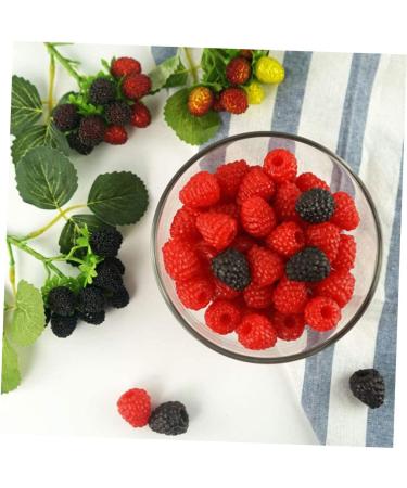 HOMSFOU 200 Pcs Simulation Raspberry Small Christmas Decor Fruitful Mini Fake Fruit Photo Prop Raspberry Kids Fruit Model Prop Pvc Raspberry Vegetable Props Plant Food Decorate Soft Pvc - Buy Online on GoSupps.com