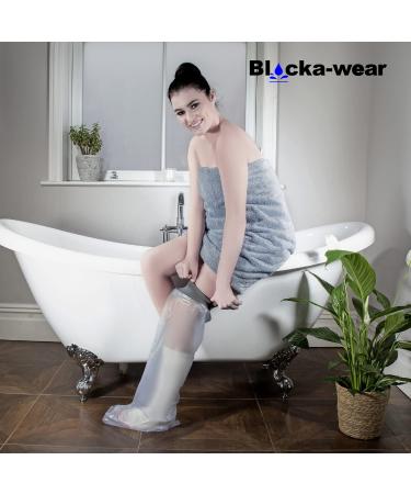 Waterproof Leg Cover for Shower & Bath - Adult Size S-M - Reusable Cast Protector - Neoprene Seal - PVC Body - Grey - 78cm x 44cm - Buy Online on GoSupps.com