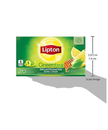 Lipton Decaf Green Tea with Honey Lemon Chamomile 20ct (Pack of 6) - Deliciously Soothing Blend for Relaxation - Buy Online on GoSupps.com