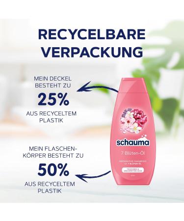  Schauma Schwarzkopf Schauma Repairing Shampoo 7 Flower Oil (400 ml) Smooth and Repair Shampoo for Dry & Exhausted Hair - Buy Online on GoSupps.com