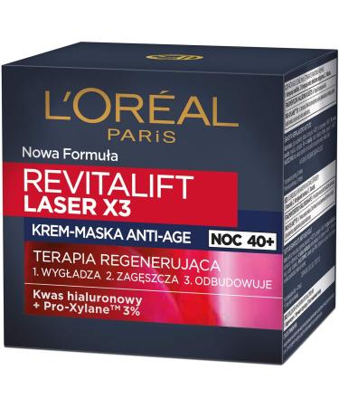 L'OREAL Revitalift Laser X3 Anti-Age Cream Mask 50ml - Night Regeneration Therapy | Buy Online Worldwide - Buy Online on GoSupps.com