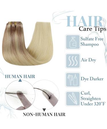 Buy Runature Balayage Clip In Hair Extensions - Real Hair 30cm 7pcs 80g - #18/22 & #18/26 - Perfect for International Shipping - Buy Online on GoSupps.com