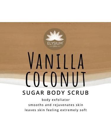 Elysium Spa Vanilla Coconut Sugar Body Scrub 200g - Exfoliating and Nourishing Skin Treatment - Buy Online on GoSupps.com