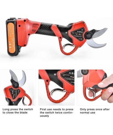 Professional Electric Pruning Shears Cordless Electric Pruning Shears 2Pcs Rechargeable 2Ah Lithium Battery Professional Tree Branch Pruner 30Mm Small Gift - Buy Online on GoSupps.com