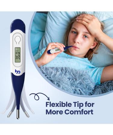Femometer Digital Thermometer Oral Thermometer for Adults and Kids with Flexible Tip Accurate Readings Oral Rectal Underarm Thermometer with Celsius/Fahrenheit - Buy Online on GoSupps.com