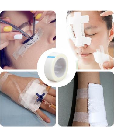 4 Micropore Surgical Tapes 1.25cm x 9.14m - Flexible Skin Tape for Wound Dressings, Eyelash Extensions, and Injuries - Breathable Adhesive Medical Tape (White) - Buy Online on GoSupps.com