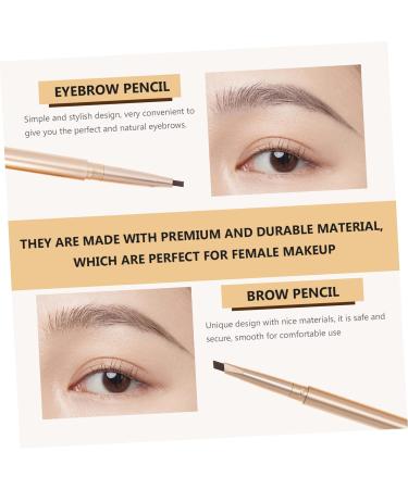 POPETPOP 3pcs Double Ended Eyebrow Pencil Eyebrow Pen Black Colored Pencils Brow Pencil Brown Rose - Buy Online on GoSupps.com