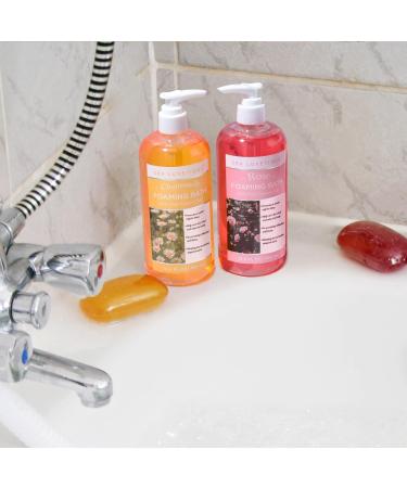 Gel Douche Bain Moussant Spa de Luxe avec Sel d'Epsom Pur Parfum Rose et Camomille Bain Moussant Hydratant L'Huile d'Amande Cadeau d'Anniversaire Cadeau Relaxant pour Femme (2 X 490 ml) - Buy Online on GoSupps.com