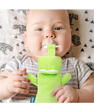 Buy Baby Pacifier with Cuddly Toy Soothing Plush Combi Set for Newborns 0-18 Months Calming Frog Soothie - Buy Online on GoSupps.com