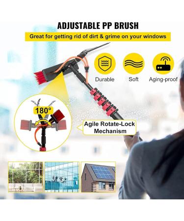 Outdoor Window Cleaning Poles Water Fed Pole Kit Water Fed Brush W/Squeegee Water Fed Cleaning System 3-In-1 Aluminum Outdoor Window/9 M/29.5 Ft/5.4 M/17.7 Ft - Buy Online on GoSupps.com