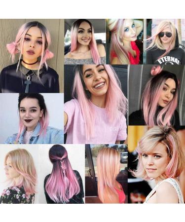 Gold Hair Tinsel Extensions 250 Strands Holographic Glitter Sparkle for Women - Magic Pink - Buy Online on GoSupps.com