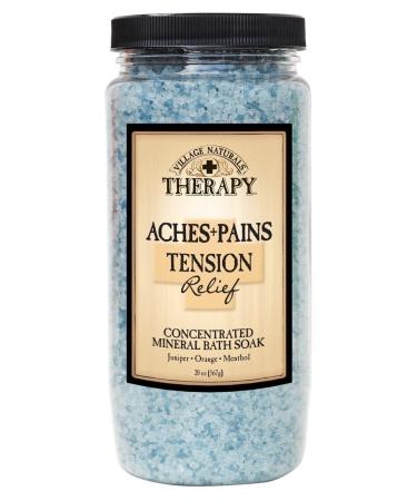 Village Natutrals Aches + Pains Tension Relief Bath Soak 20 Ounce (591ml) (2 Pack) - Buy Online on GoSupps.com