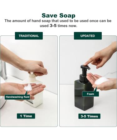 OFODE 17oz Foaming Soap Dispenser 4Pack - Refillable and Clear for Kitchen and Bathroom - Buy Online on GoSupps.com