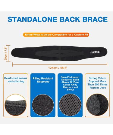 Gel Ice Pack for Back Pain Relief - ARRIS Back Ice Wrap with Support Belt for Lower Lumbar Injuries - Hot Cold Therapy Back Brace with Flexible Gel Pack - Buy Online on GoSupps.com