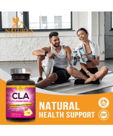 CLA 560mg Extra Strength Weight & Lean Muscle Support Supplement - Made in USA - Non-GMO - 120 Softgels - Buy Online on GoSupps.com