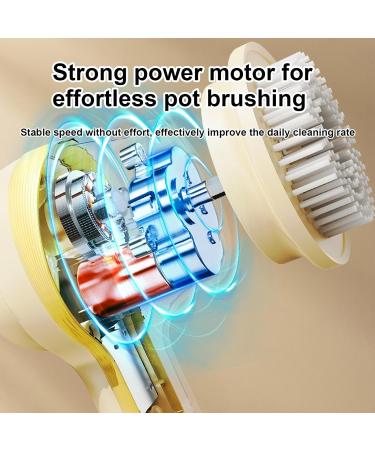 AZSUL Cordless Power Scrubber | Cleaning Electric Scrubber Brush | Cleaning Electric Brush with Replaceable Brush Heads for Bathroom Fixtures Kitchen Appliances - Buy Online on GoSupps.com