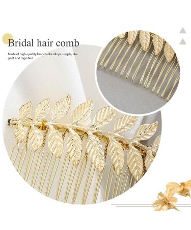 Yean Leaf Bridal Hair Comb - Gold Wedding Headpiece for Women and Girls - Buy Online on GoSupps.com