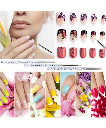 SIBBA 12-Part Eyeliner Brush Set - Fine Pointed Applicator & Angled Thin Brushes for Water-Activated Makeup & Nail Art (Silver) - International Shipping Available - Buy Online on GoSupps.com